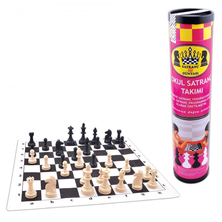 Satranç Dünyası Rulo Satranç Büyük Boy (Pembe)